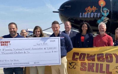 Cowboy Skill of Wyoming Presents $5,000 Check to Wyoming National Guard Association